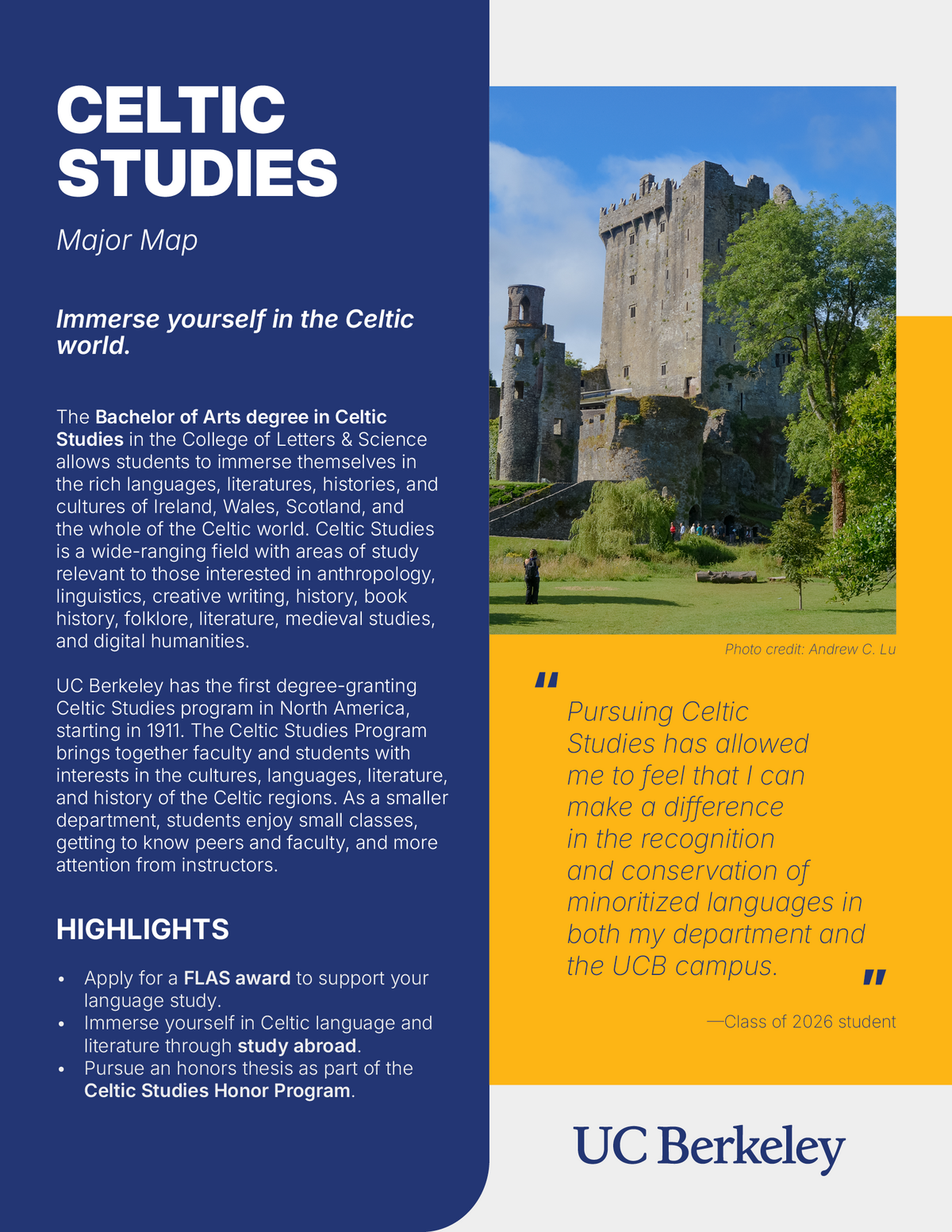 Link to download the Celtic Studies major map print version