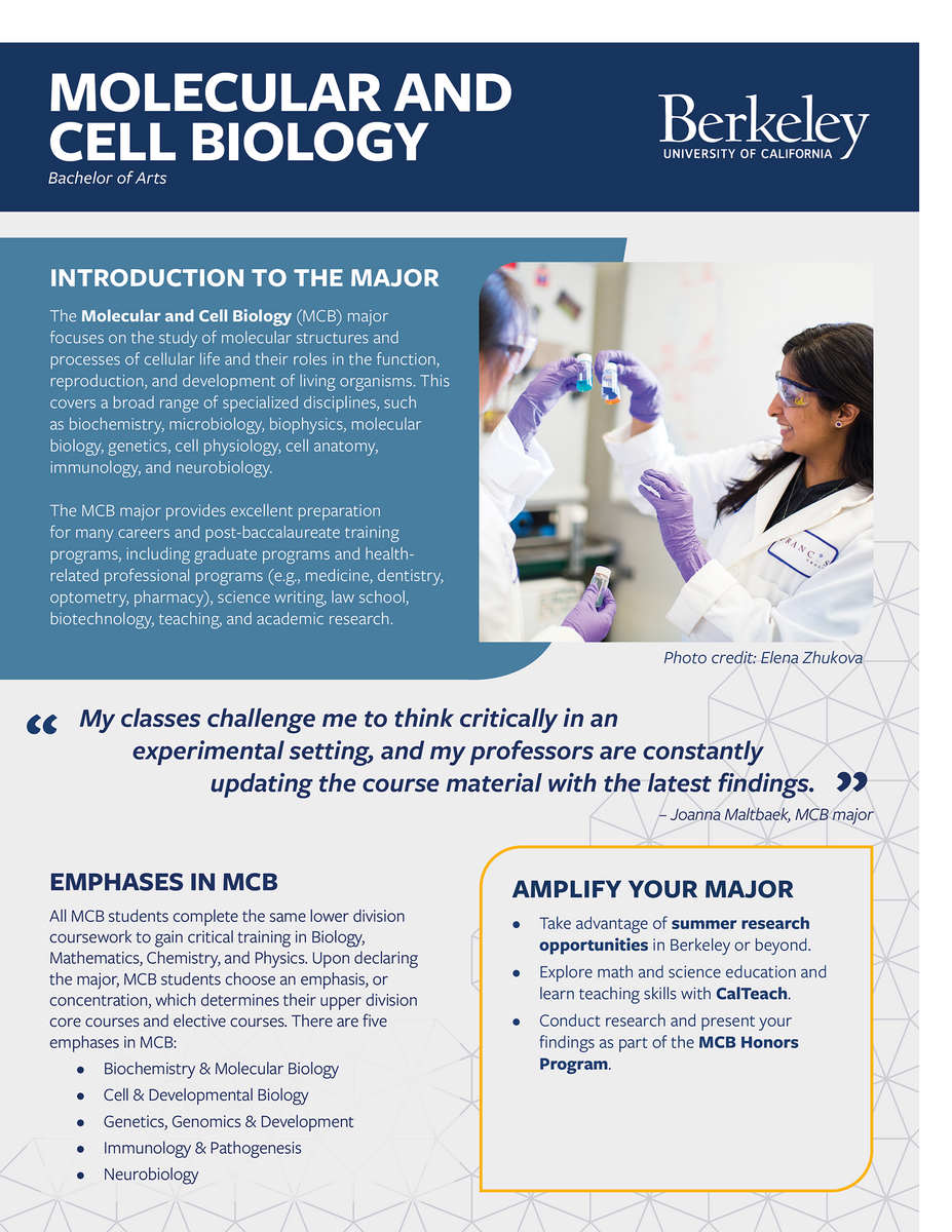 Link to download the Molecular and Cell Biology major map print version