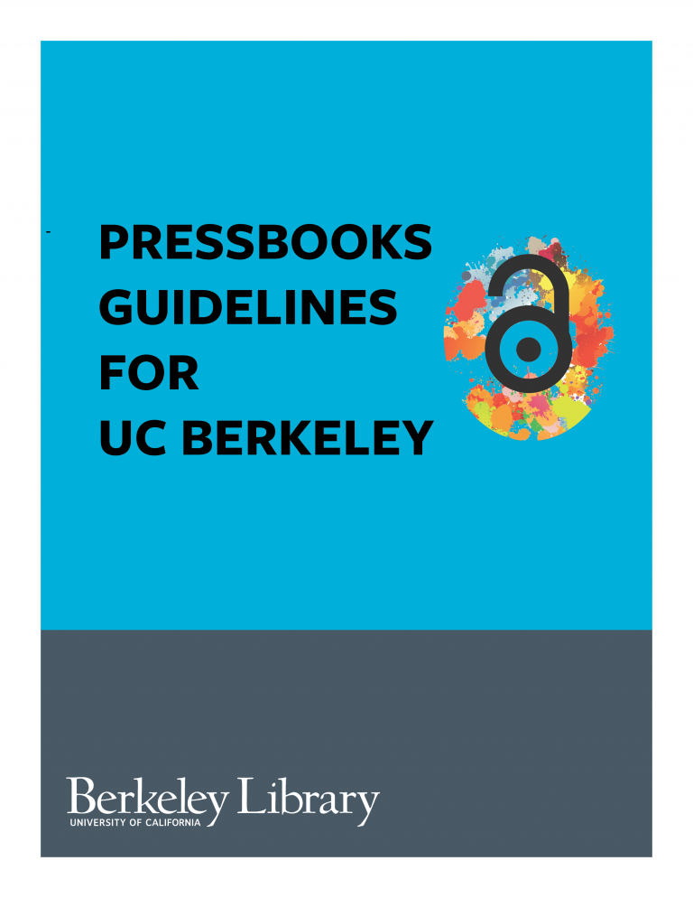 UC Berkeley Pressbooks Guidelines