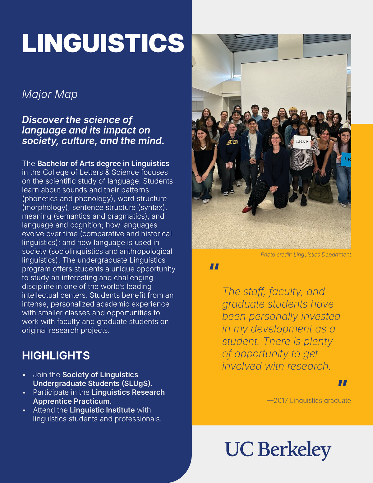 Link to download the Linguistics major map print version